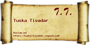 Tuska Tivadar névjegykártya