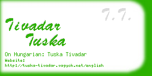 tivadar tuska business card